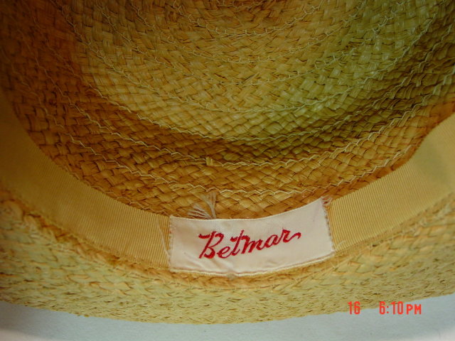 Vintage Ladies Panama Straw Betmar Hat