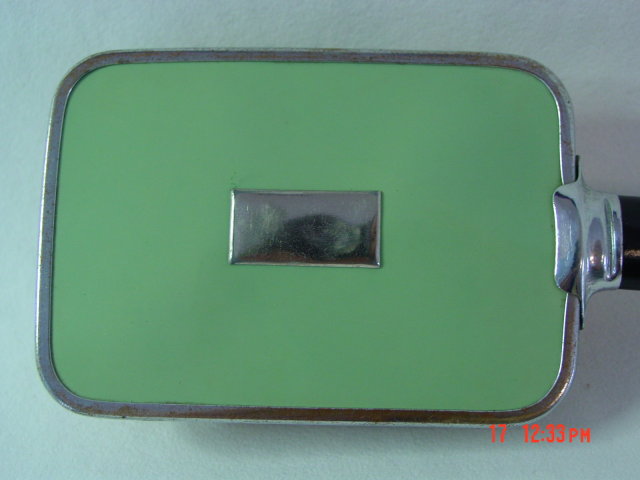 Vintage Green Art Deco Hair Brush & Hand Mirror Vanity Set