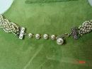 Vintage Braided Pearl Colored Seed Bead Choker Necklace