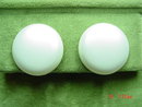 Two Strand Japan White Satin Beaded Necklace & Clip Earrings