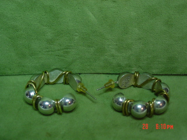Heavy Taxco Mexico 925 Sterling Pierced Earrings