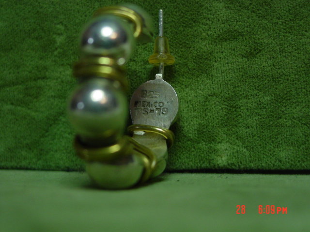 Heavy Taxco Mexico 925 Sterling Pierced Earrings