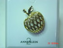 Anne Kleine Goldtone Apple Pin Brooch