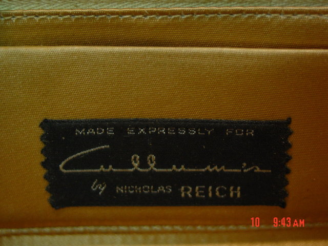 Vintage Nicholas Reich Suede and Reptile Handbag Purse