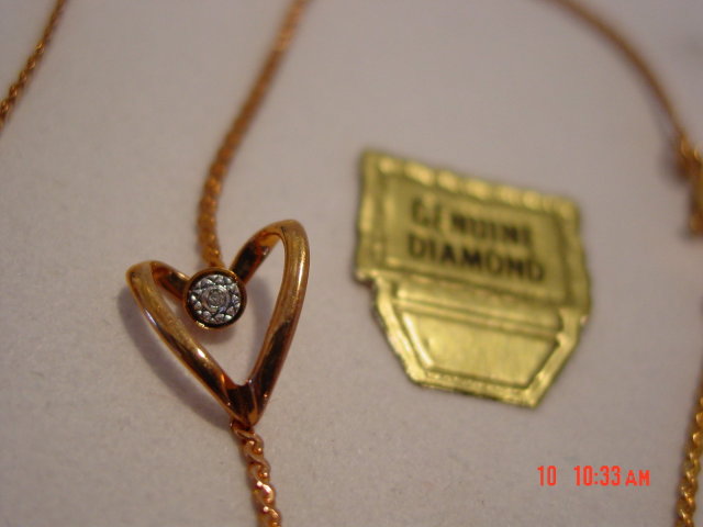 Eva Saint Denise Diamond Necklace, Bracelet, Stick Pin, Pierced Earrings Set