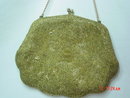 Vintage Gold Seed Bead Purse Evening Bag by Debbie of John Wind Imports