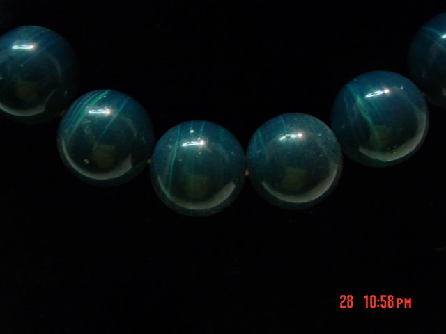 Plastic Marbelized Blue Green Choker Necklace