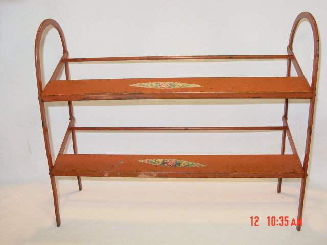 Antique Metal Store Shoe Display Rack
