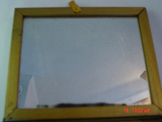 Gold Painted Wood Frame Floral Picture Jewelry Dresser Box