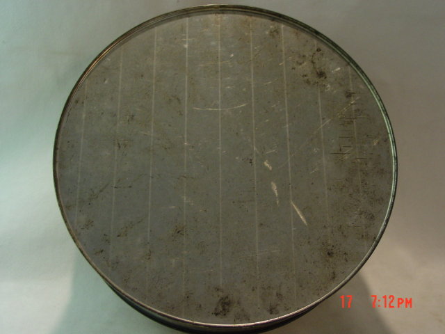 Vintage Lithograph Toleware Floral Round Tin Container