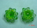 Germany Lime Green Plastic Beaded Clip Earrings