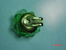 Germany Lime Green Plastic Beaded Clip Earrings