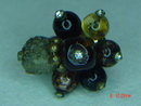 Vendome Art Glass Clip Earrings
