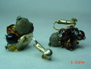 Vendome Art Glass Clip Earrings