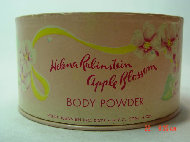 Vintage Helena Rubinstein Apple Blossom Body Powder Container