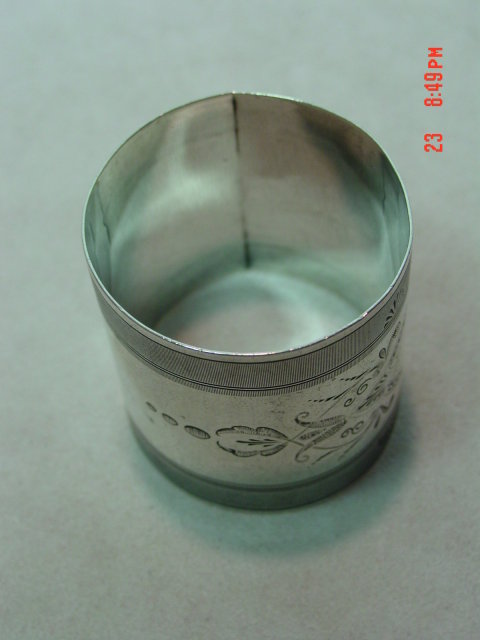 Ornate Engraved Silverplate Napkin Ring