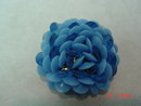 Blue Plastic Clip Earrings & Pin