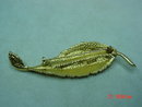 BSK Goldtone Leaf Brooch