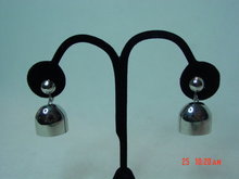 Marino Silver Bell Screwback Earrings