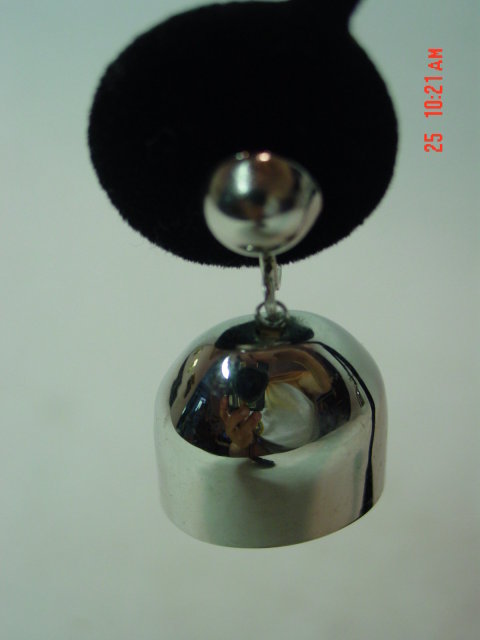 Marino Silver Bell Screwback Earrings