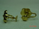 Marino Gold Flower Screwback Earrings