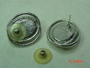 Richelieu Silvertone Faux Pearl Pierced Earrings