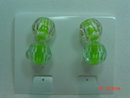 Richelieu Green Plastic Clip Earrings
