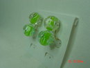 Richelieu Green Plastic Clip Earrings