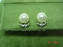Marvella Faux Pearl Rhinestone Screwback Clip Earrings