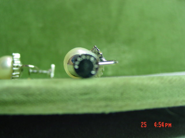 Marvella Faux Pearl Rhinestone Screwback Clip Earrings