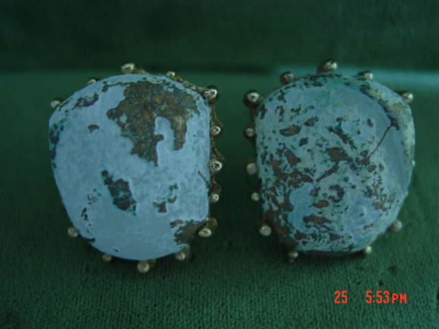 Marvella Stone Nugget Clip Earrings