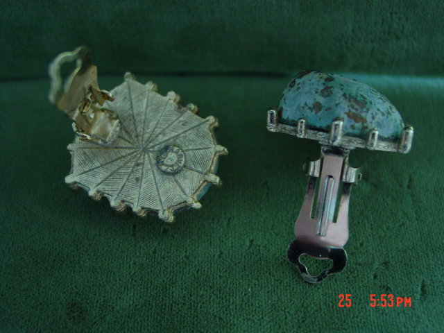 Marvella Stone Nugget Clip Earrings