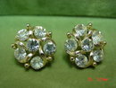 Lisner Clear Rhinestone Clip Earrings