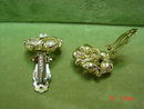 Lisner Clear Rhinestone Clip Earrings