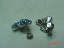Coro Ice Blue Rhinestone Screwback Earrings
