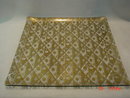 Retro Eames Era Square Glass Platter Tray with Gold Design