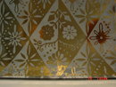 Retro Eames Era Square Glass Platter Tray with Gold Design