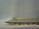 Retro Eames Era Square Glass Platter Tray with Gold Design