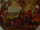 Large Double Compact Mirror with Colonial Scene