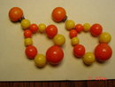 Yellow & Orange Bead Clip Earrings