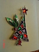 Vintage B.J. Christmas tree pin