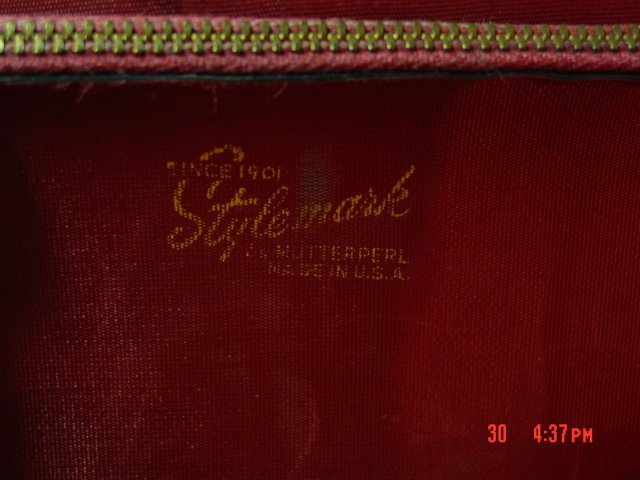 Red Vinyl Stylemark by Mutterperl Handbag Purse