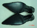 Size 7 Black Satin Sequined Mules Shoes by Anne Michelle