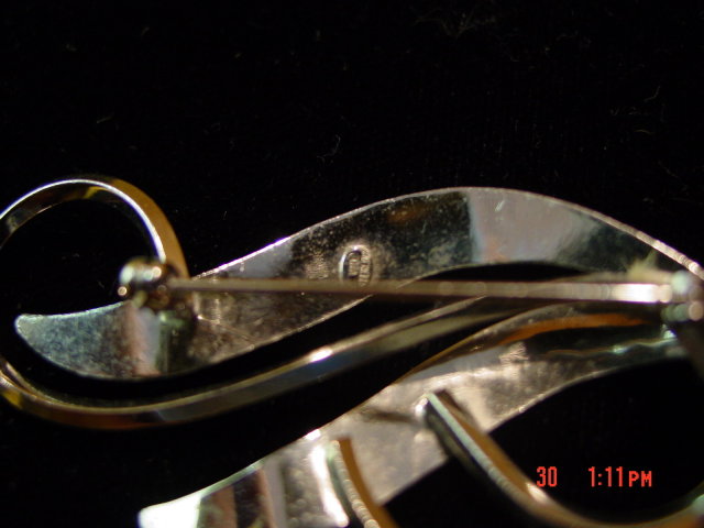 V.O. Sterling Silver Brooch