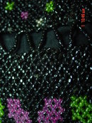 Antique Victorian Beaded Drawstring Reticule Evening Bag Purse