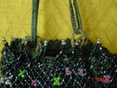 Antique Victorian Beaded Drawstring Reticule Evening Bag Purse