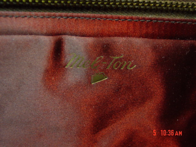 Vintage Mel-ton Brown Wool Handbag Purse