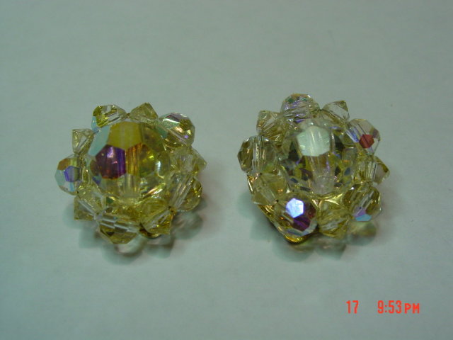 Lisner AB Crystal Clip Earrings
