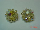 Lisner AB Crystal Clip Earrings