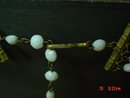 Western Germany 6 strand Faceted Milk Glass Bead Necklace